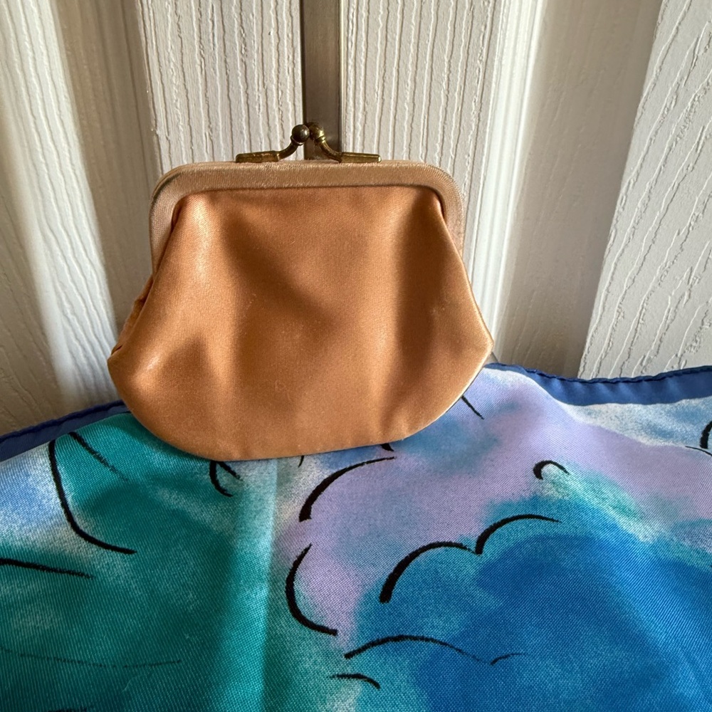 Vintage mini satin coin purse